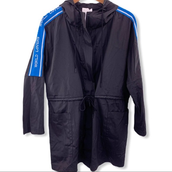 Sandro black shell jacket Mario size 40 / L new